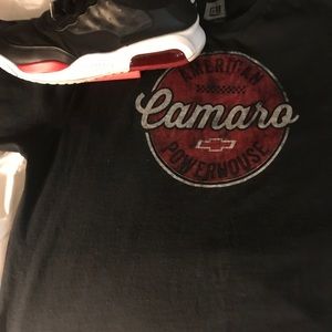 Chevy camaro shirt goes perfect with jodans!!